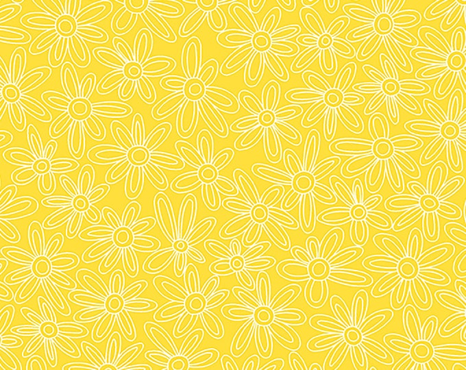 Century Prints Sugar Pop Daisies Fabric // Andover CS-39-SUNSHINE by the Half Yard
