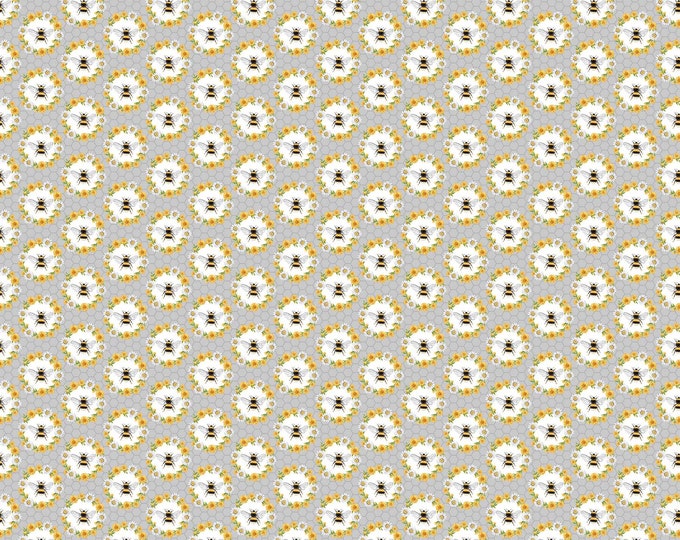 Beecroft Bee Medallion Fabric // Northcott Studio 26673-93 by the HALF YARD