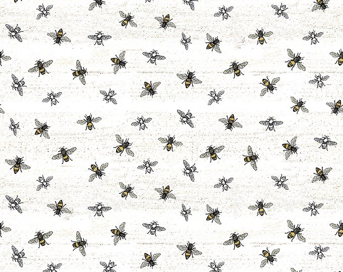 Bee's Life Parchment Bee Fabric // Riley Blake Designs C10103 by the HALF YARD