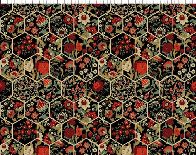 Garden Delights III Hexagon Fabric // In The Beginning 11GSG-1 by the HALF YARD