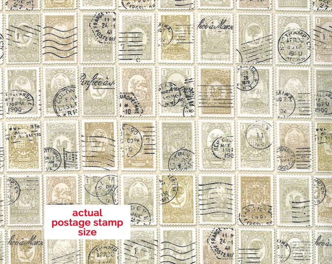 Flea Market Fresh Stamps Fabric // Moda 7374 21 by the HALF YARD