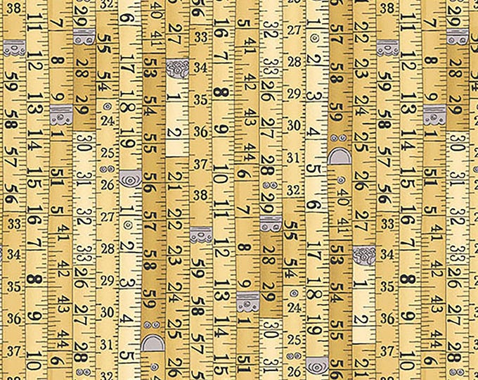 Atelier Measurements Fabric // Makower MU-136-Y Yellow by the HALF YARD