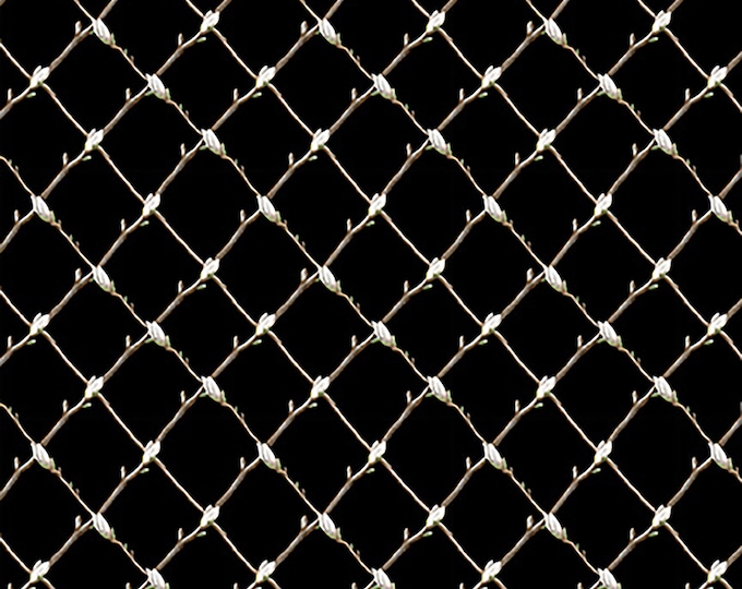 Magnolia Mania Lattice Buds Fabric // Blank Quilting by the Half Yard