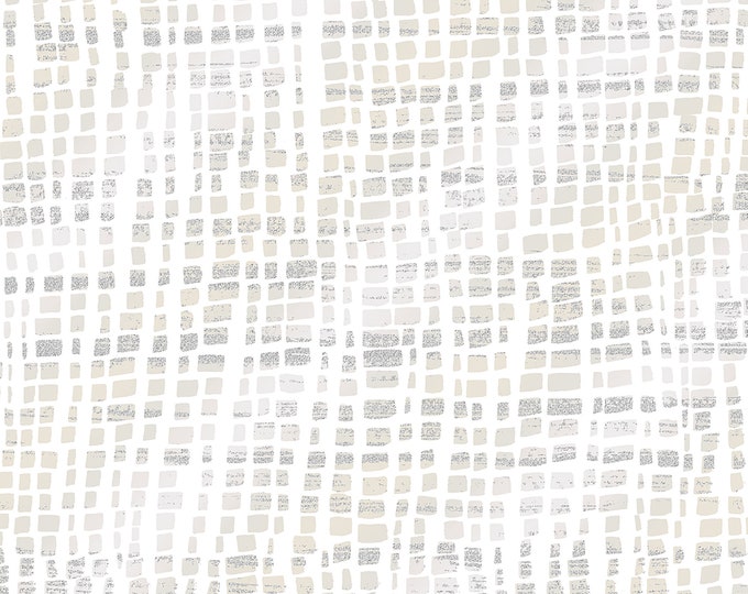 Shiny Objects Glitz and Glamour Silk Scarf Metallic Fabric // RJR Studios White Dove RJ2804-WD8M by Half Yard