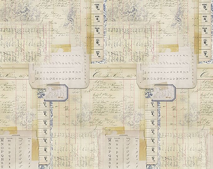 Tim Holtz Foundations Calendar Fabric // FreeSpirit PWTH099.MULTI by the Half Yard