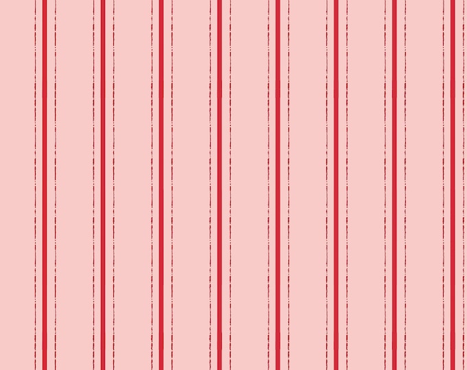 Ladybug Mania Stripe Fabric // Clothworks Y3178-41 by the HALF YARD
