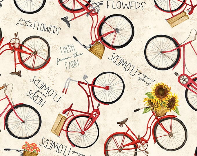Country Road Market Bikes // Bicycles Fabric // Wilmington Prints 1665 33840 2 35 by the HALF YARD