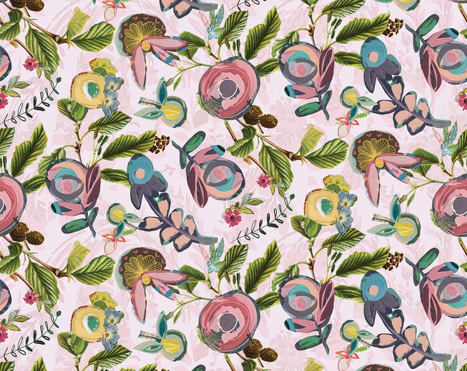 Inspired Heart Treasured Floral Fabric // Benartex 13335-21 by the Half Yard