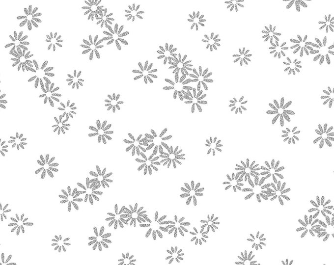 Metallic Mixers Flowers Fabric // Kanvas Studio 7719M-09 by the Half Yard
