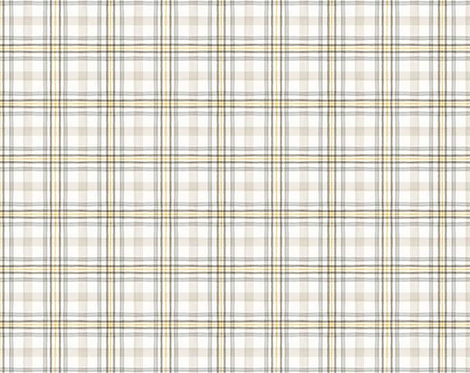 Fields of Gold Plaid Fabric // Wilmington Prints 1409 86503 195 by the HALF YARD