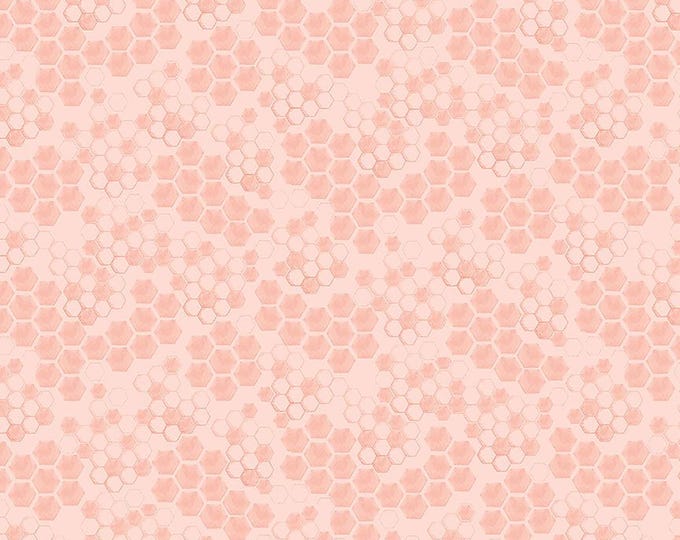 Home Sweet Home Honeycomb Fabric // Timeless Treasures BEE-CD3048 Pink by the HALF YARD