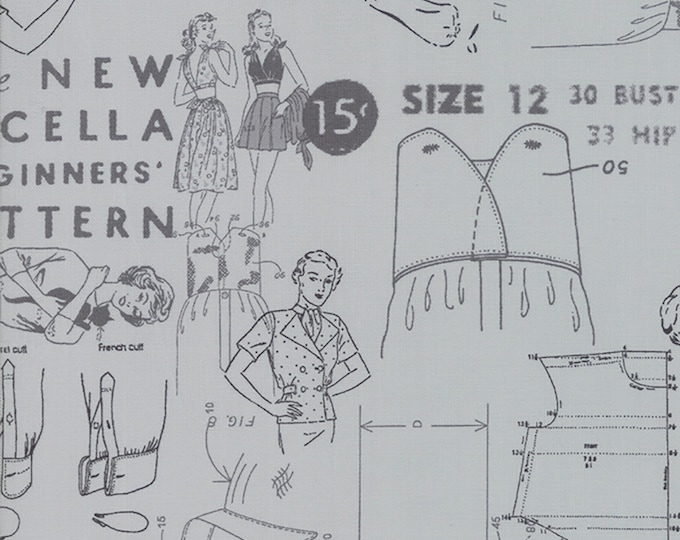 Modern Background Cloth Pattern Fabric // Moda 1672 15 by the HALF YARD