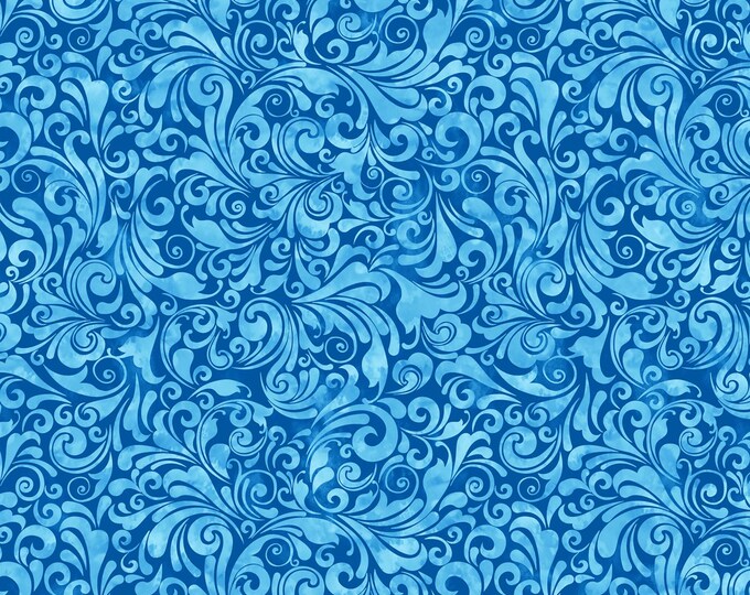 Prism II Swirls Fabric // In The Beginning PRMT24JYQ-3 Sky  by the Half Yard