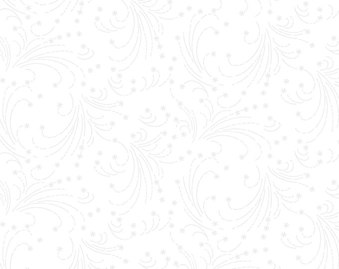 Bare Essentials Deluxe Fireworks White on White Fabric // RJR Studios RJ500-WW1 by the Half Yard