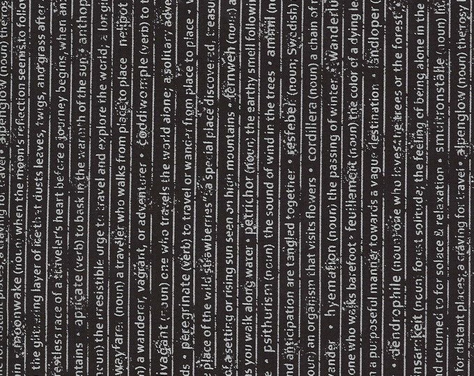 Smoke Rust Mountain Speak Text Fabric // Moda 5131 15 by the Half Yard