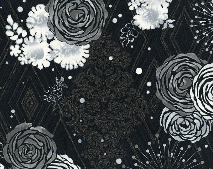 Shiny Objects Precious Metals Adornment Platinum Metallic Fabric // RJR Studios 3478-002 by the HALF YARD