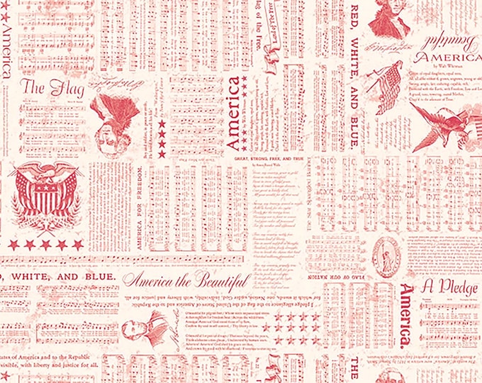 Americana Liberty Wide Back 107" Fabric // Riley Blake WB16102-RED by the Half Yard