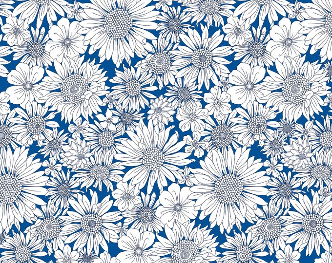 Paradise Park Gazebo Fabric // Benartex 17015-05 by the Half Yard Blue