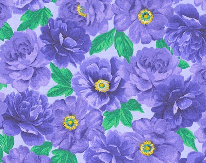 Flower Garden Pansy Fabric Purple // Keepsake Calico by the Half Yard
