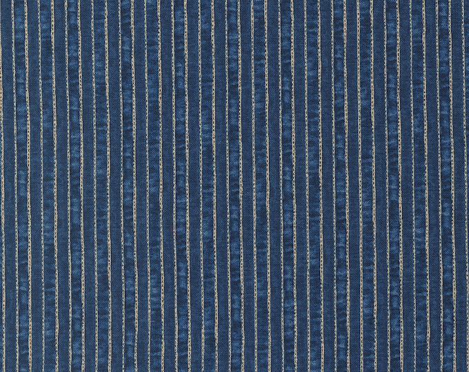 My Country Stripe Fabric // Moda 7044 20 Blue by the HALF YARD