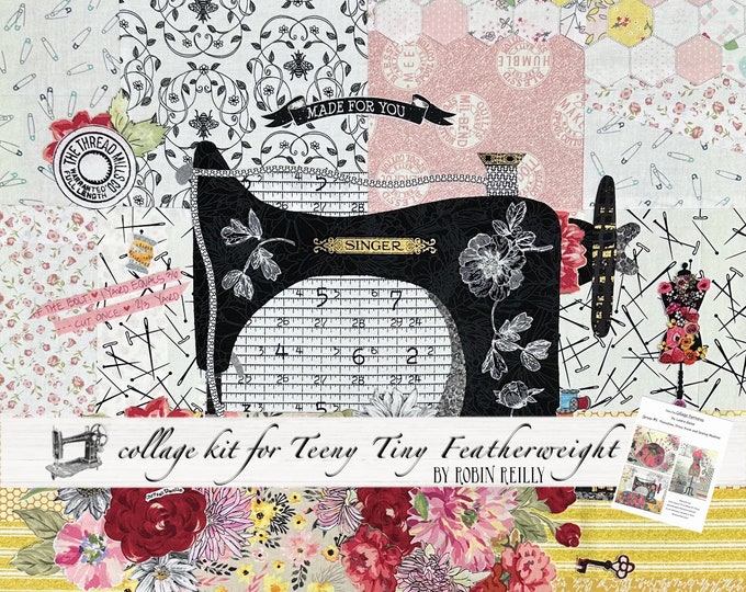 Teeny Tiny Featherweight Collage Fabric Bundle for Laura Heine's Teeny Tiny Pattern #5 FBWTT5 // Certified Laura Heine Instructor