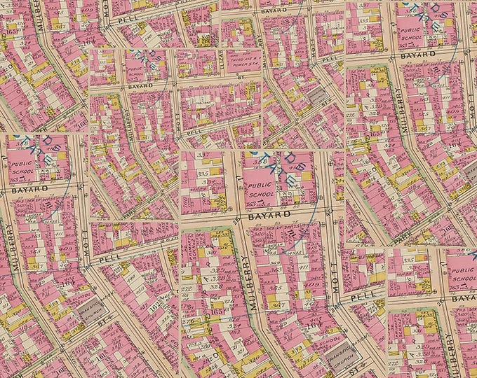 Tim Holtz Pink Palette Map Fabric // FreeSpirit PWTH213.PINK by the Half Yard