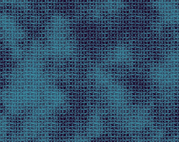 Midnight Garden Weave Aquamarine Fabric // RJR Studios 3418-001 by the Half Yard