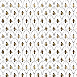 Royal Jelly Bees in Scallops Fabric // Blank Quilting 2858-01 by the Half Yard