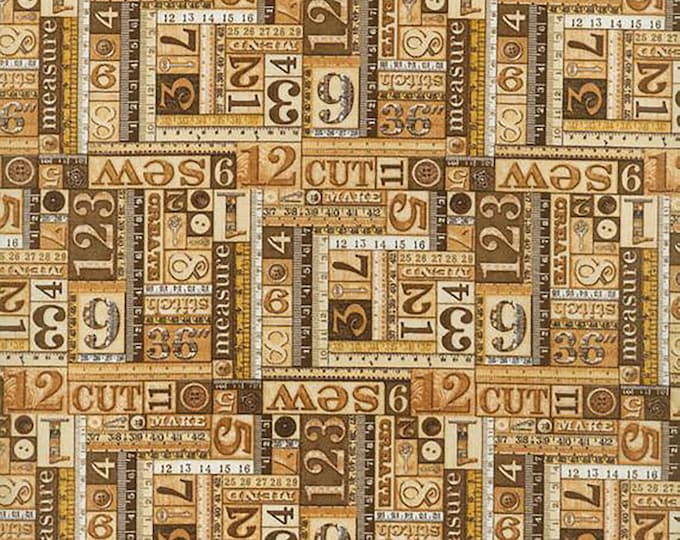 Seams Like Old Times Tape Measure Fabric // Dan Morris // RJR Studios 1619 by the HALF YARD