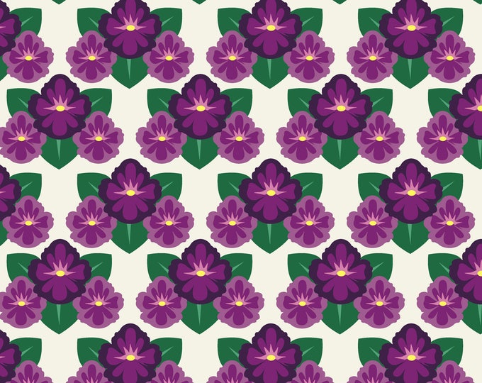 REMNANT 10" Deco State Collection Rhode Island Violet Fabric by In The Beginning Fabrics IBFDES39DSF-1
