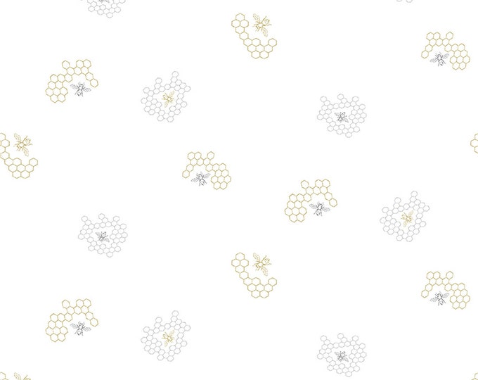 Hush Hush 2 Humble Bee Fabric // Riley Blake Designs C12881-HUMBLEBEE by the HALF YARD
