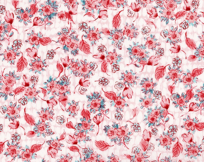 Rose Hutch Prized Petals Rouge Fabric // RJR Studios 3276-002 by the Half Yard