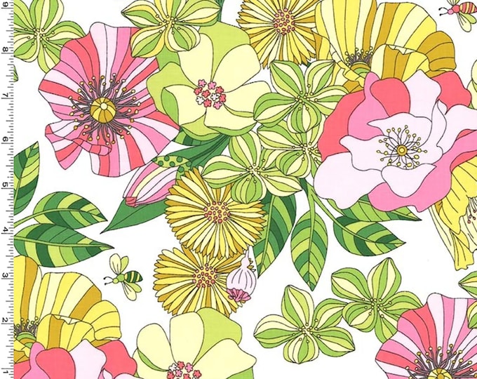 Joy Grandiflora Fabric // Michael Miller DC7794-BLOM-D by the HALF YARD