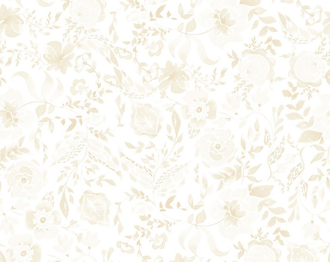Bloom Wildly Watercolor Floral Fabric // Clothworks Y3327-11 by the Half Yard