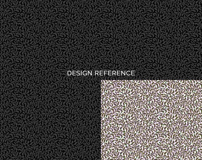 Bloom Scroll Fabric // by the HALF YARD // Northcott Studio 25200-99 Black