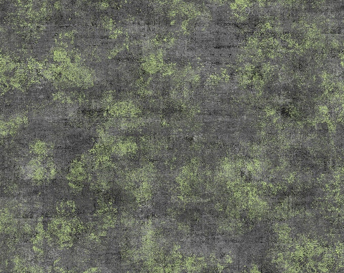 Sunny Delight Moss Texture Fabric with Metallic // Michael Miller CM9852-CHAR  by the HALF YARD