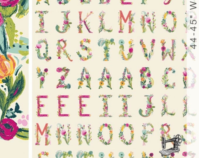AGF Joie de Vivre Joyeux 34" Alphabet Panel by Bari J. for Art Gallery Fabrics JOI-79129