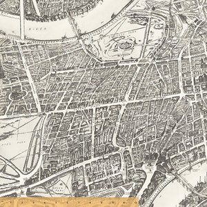 London City Map Fabric // Whistler Studios // Windham Fabrics 52348-1 by the HALF YARD