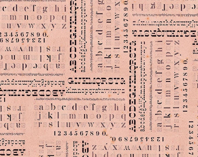 Tim Holtz Pink Palette Typography Fabric // FreeSpirit PWTH214.PINK by the Half Yard