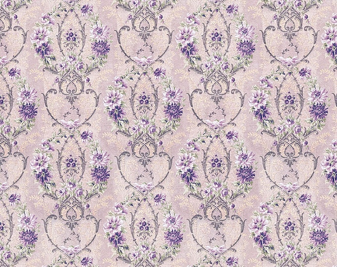 Tim Holtz Purple Palette Wallpaper Fabric // FreeSpirit PWTH307.PURPLE by the Half Yard