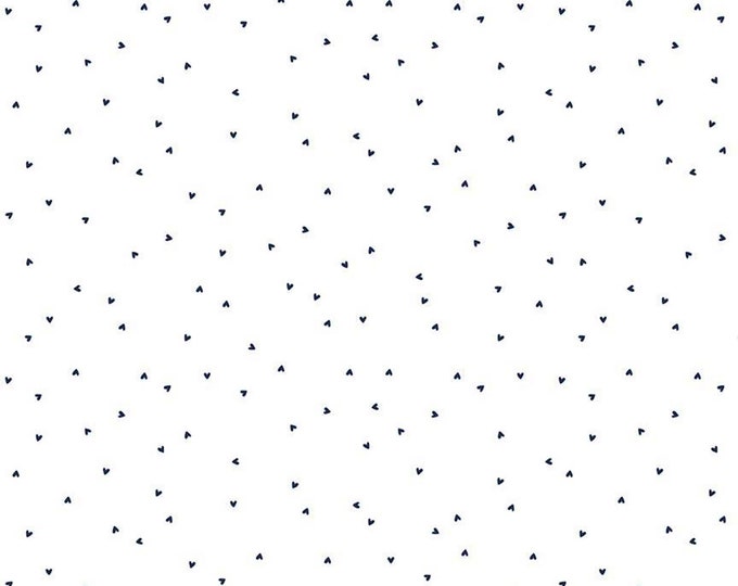 A Little Sweetness Stretch Jersey Heart Knit Fabric by Tasha Noel for Riley Blake Designs K6517 White by the Half Yard