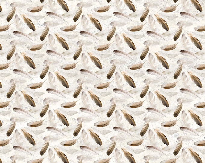 On Freedom's Wings Feather Toss Fabric // Northcott DP23212-10 by the Half Yard