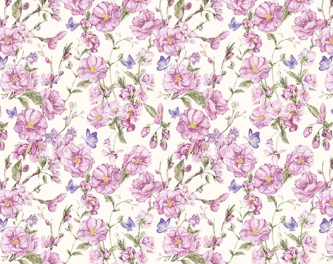 Judy's Bloom Anthemy Fabric // Benartex 13552-62 by the Half Yard