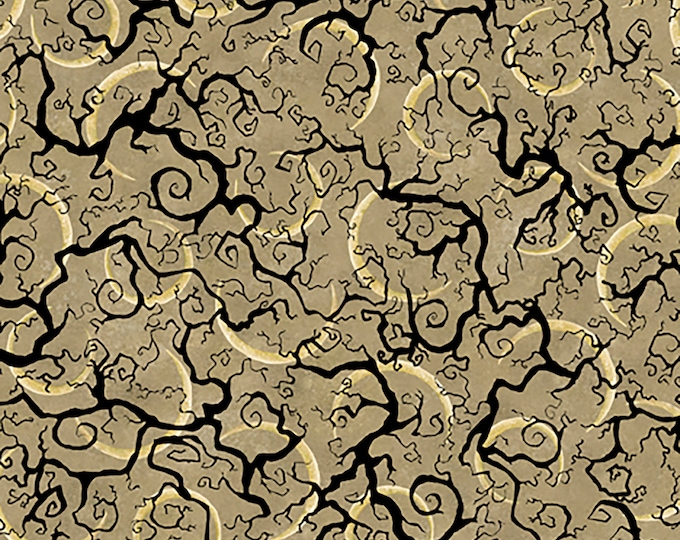 All Hallow's Eve Moons & Trees Fabric // Quilting Treasures 28803-K by the HALF YARD