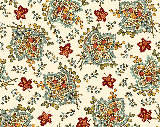 Ophelia Decorative Leaf Fabric // Quilting Treasures 29124-E by the Half Yard