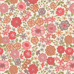 Flo's Little Flowers Fabric // Lewis & Irene LEIFLO4-2 by the HALF YARD