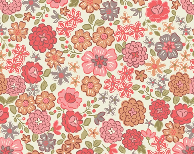 Flo's Little Flowers Fabric // Lewis & Irene LEIFLO4-2 by the HALF YARD