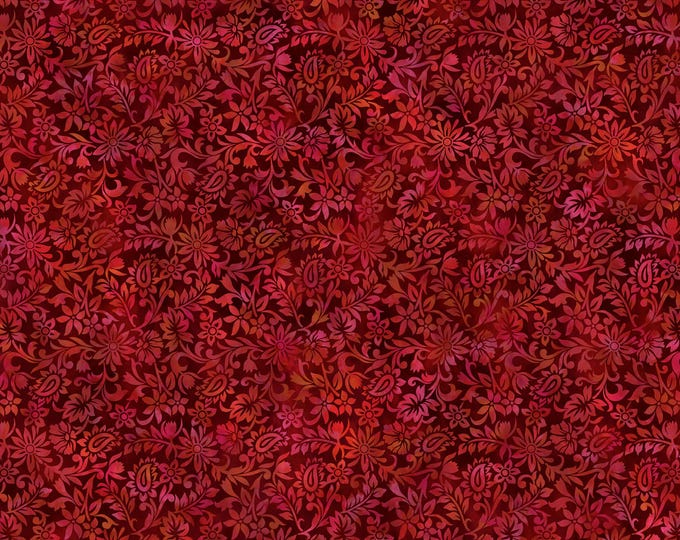 Prism II Brocade Fabric // In The Beginning PRMT25JYQ-1 Crimson by the Half Yard