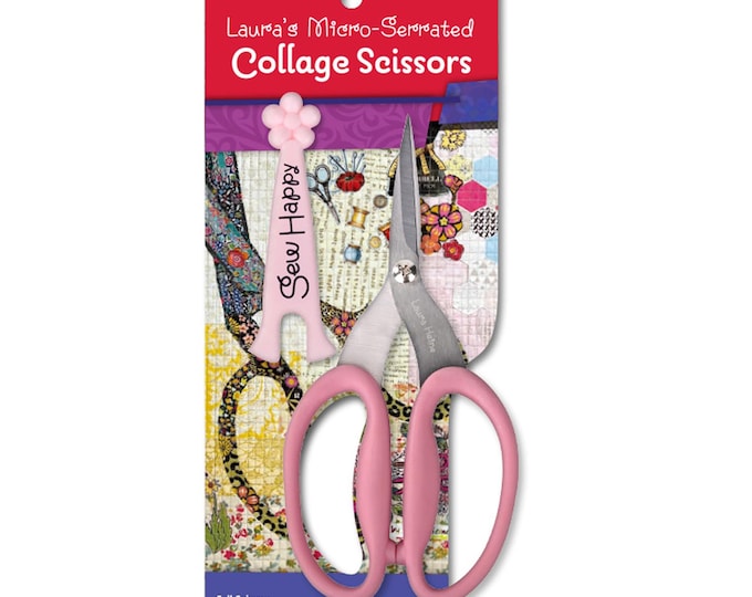 Laura Heine Micro-Serrated Collage Scissors FBWFWLCMSS