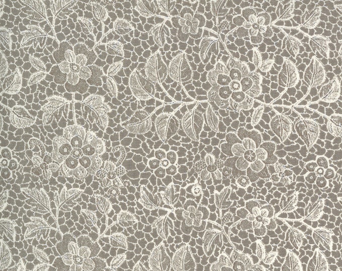 Boudoir Lace Fabric // Moda 30652 15 London Fog by the Half Yard